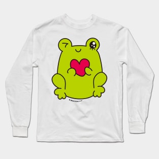 cute frog, kawaii frog cartoon Long Sleeve T-Shirt